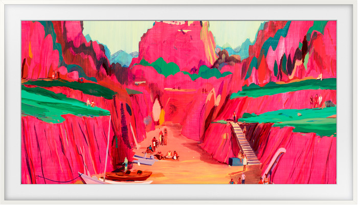 Samsung The Frame 32" lijst (Wit) product in gebruik