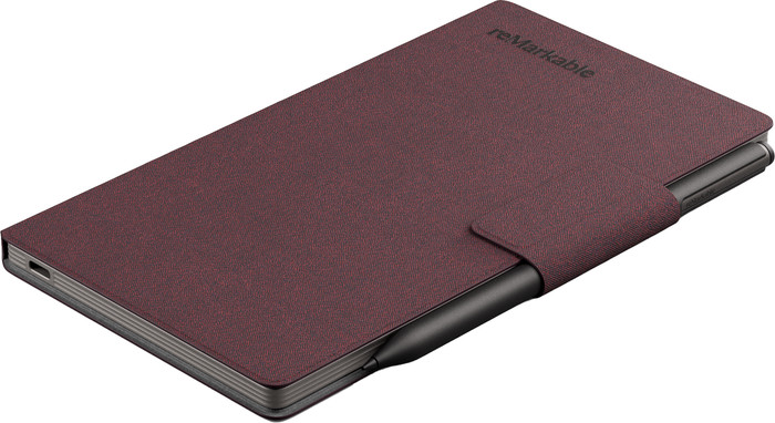 reMarkable Paper Pro Move Mosaic Weave Book Folio Red left side