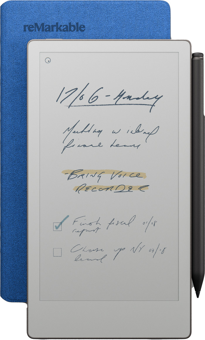 reMarkable Paper Pro Move Mosaic Weave Book Folio Blue visual supplier