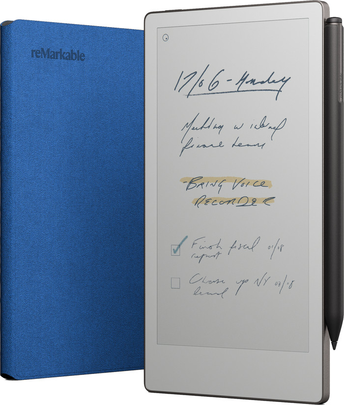 reMarkable Paper Pro Move Mosaic Weave Book Folio Blue visual supplier