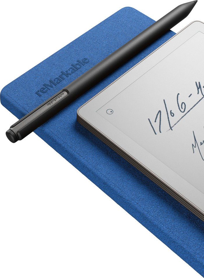 reMarkable Paper Pro Move Mosaic Weave Book Folio Blue visual supplier