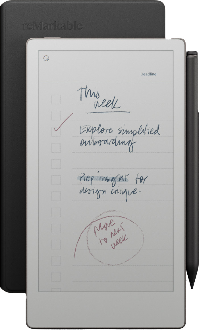 reMarkable Paper Pro Move met Book Case Leer Zwart Main Image