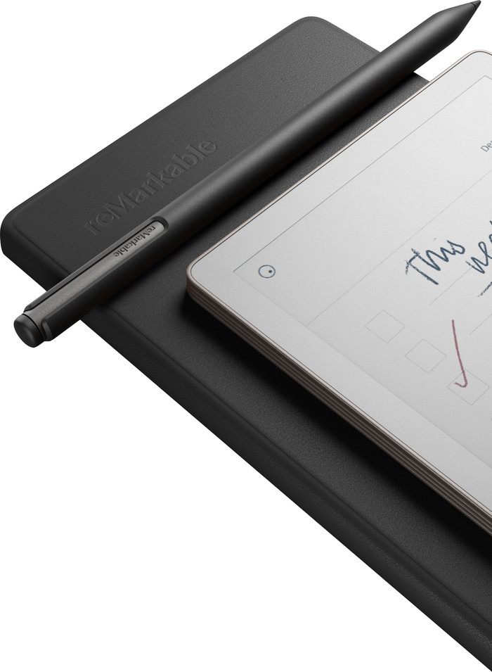 reMarkable Paper Pro Move met Book Case Leer Zwart detail