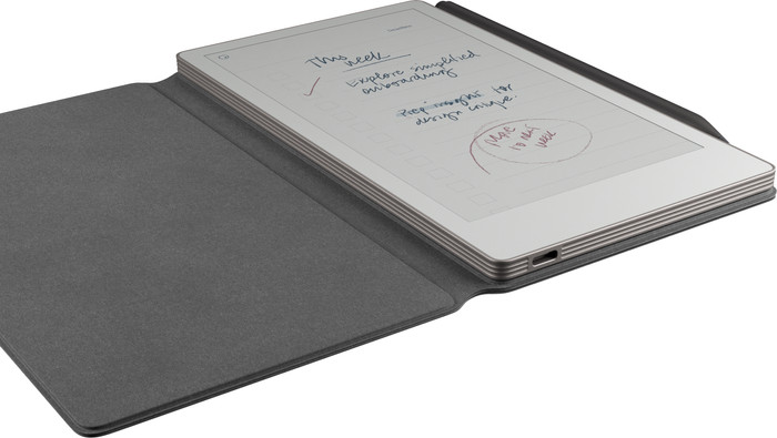 reMarkable Paper Pro Move met Book Case Leer Zwart onderkant