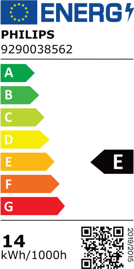 Philips Hue A67 White 1600lm E27 energielabel