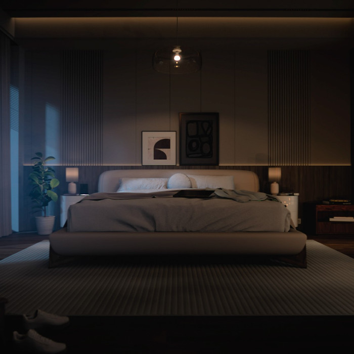 Philips Hue A60 White Ambiance E27 810lm 4-pack product in gebruik