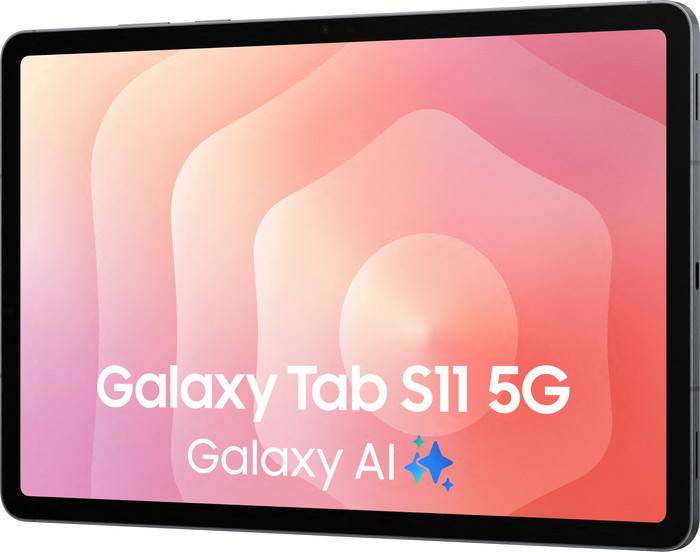 Samsung Galaxy Tab S11 11 inch 512GB Wifi en 5G Grijs + Book Case Zwart rechterkant