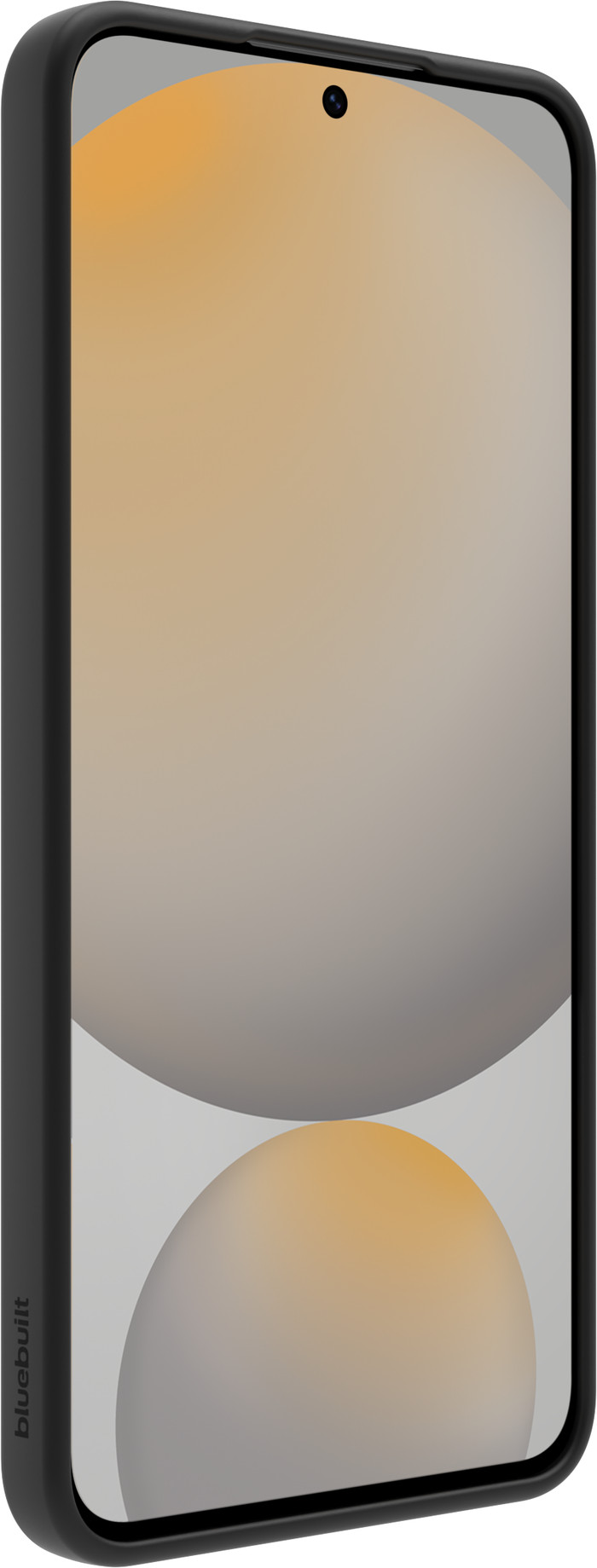 BlueBuilt Samsung Galaxy S25 FE Back Cover Zwart + Screenprotector Glas rechterkant