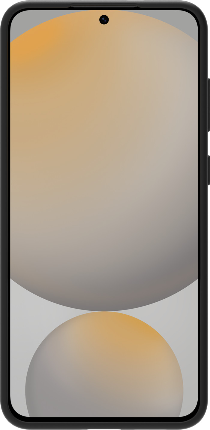 BlueBuilt Samsung Galaxy S25 FE Back Cover Zwart + Screenprotector Glas voorkant