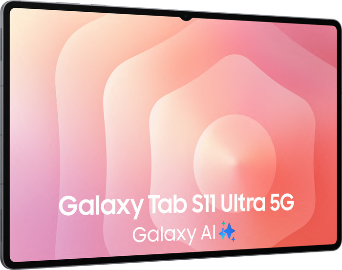 Samsung Galaxy Tab S11 Ultra 14,6 inch 512GB Wifi en 5G Grijs + Toetsenbord Hoes QWERTY linkerkant