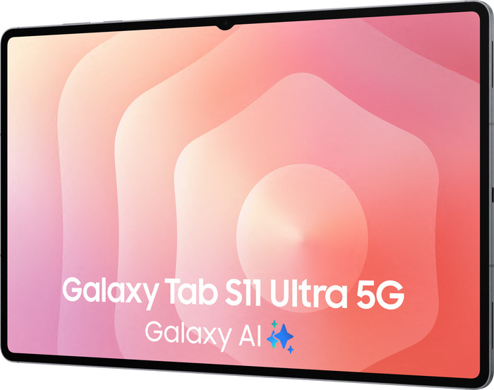 Samsung Galaxy Tab S11 Ultra 14,6 inch 512GB Wifi en 5G Grijs + Toetsenbord Hoes QWERTY rechterkant