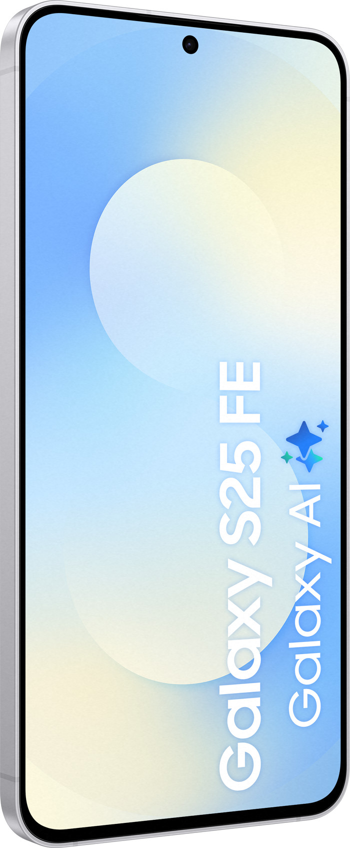 Samsung Galaxy S25 FE 128GB Light Blue 5G + BlueBuilt Back Cover Transparent front