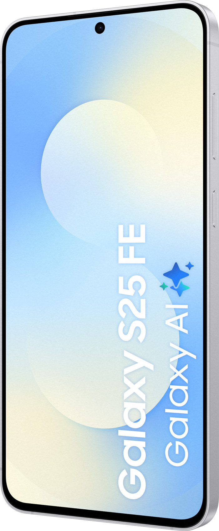 Samsung Galaxy S25 FE 128GB Light Blue 5G + BlueBuilt Back Cover Transparent front