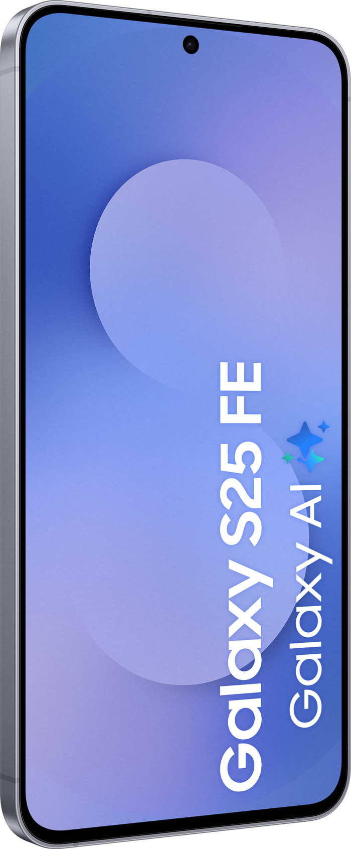 Samsung Galaxy S25 FE 128GB Donkerblauw 5G + Samsung Oplader 25 Watt Zwart voorkant