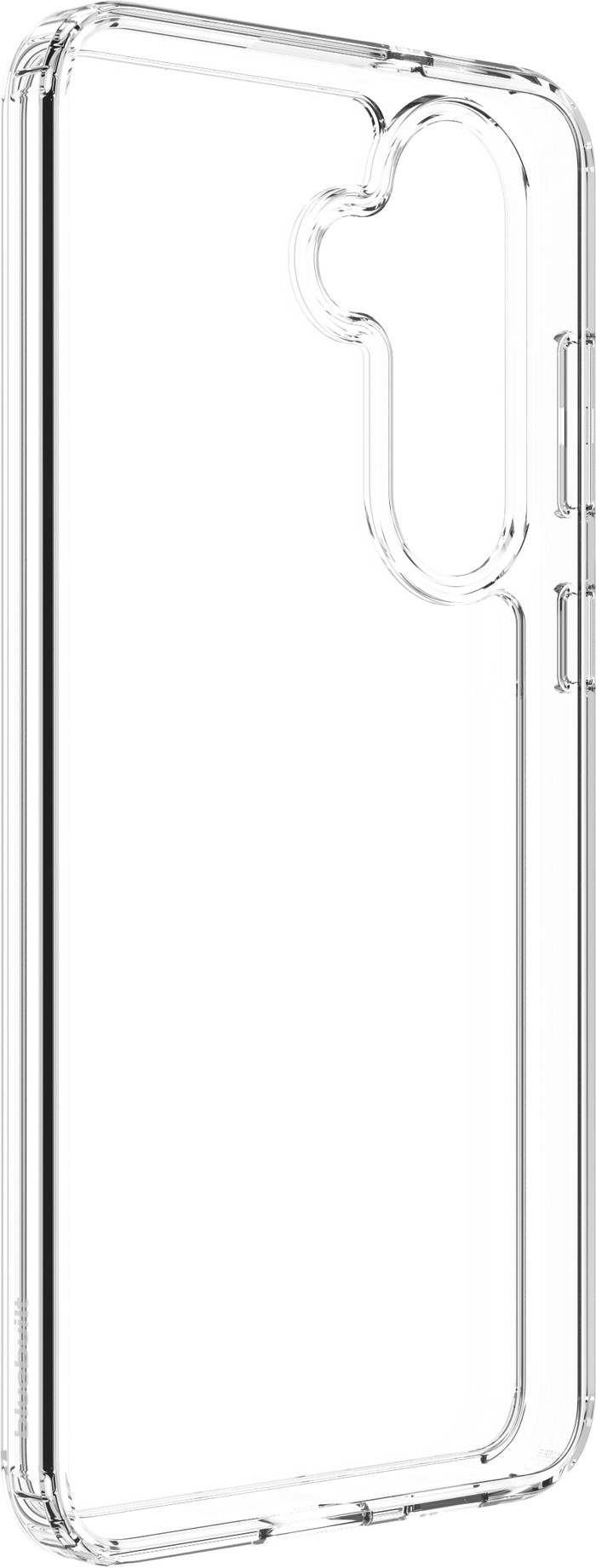 BlueBuilt Protective Back Cover Samsung Galaxy S25 FE Transparant + Screenprotector Glas rechterkant