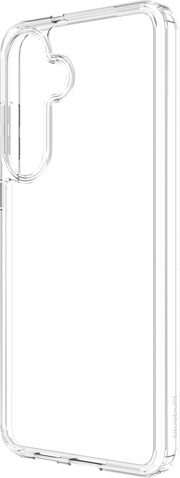 BlueBuilt Protective Back Cover Samsung Galaxy S25 FE Transparant + Screenprotector Glas rechterkant