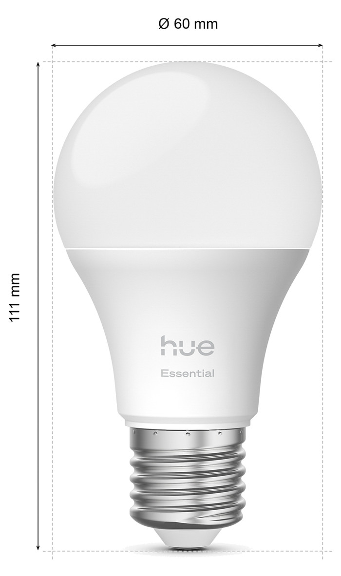 Philips Hue Essential A60 White and Color E27 3-pack front