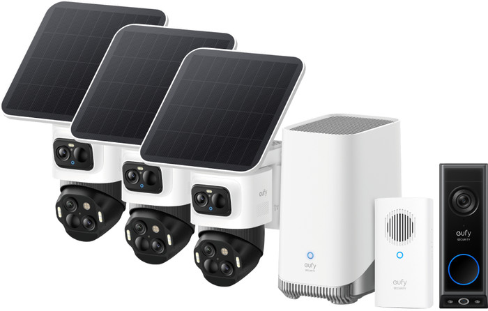 EufyCam S4 3-Pack + HomeBase 3 + Video Doorbell E340 + Chime Main Image
