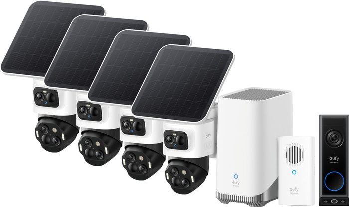 EufyCam S4 4-Pack + HomeBase 3 + Video Doorbell E340 + Chime Main Image