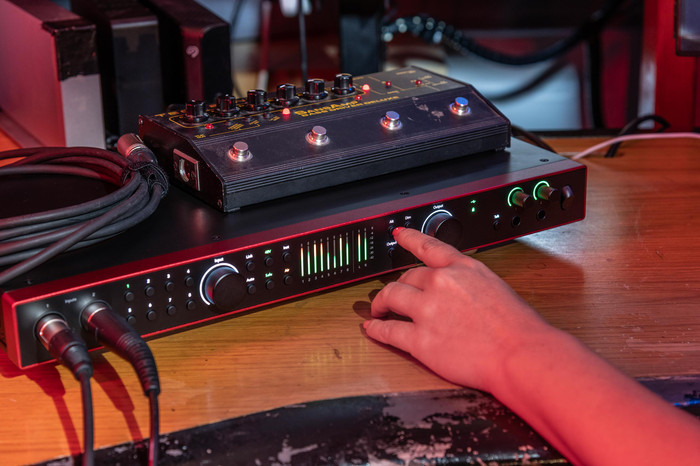 Focusrite Scarlett4 18i20 product in gebruik