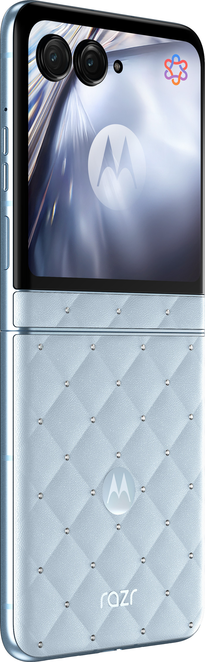 Motorola Razr 60 256GB Swarovski 5G + Moto Buds Loop achterkant