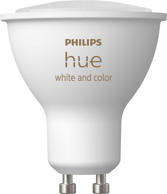 Philips Hue White and Color Starter Pack GU10 3-pack + Bridge Pro + Dimmer front