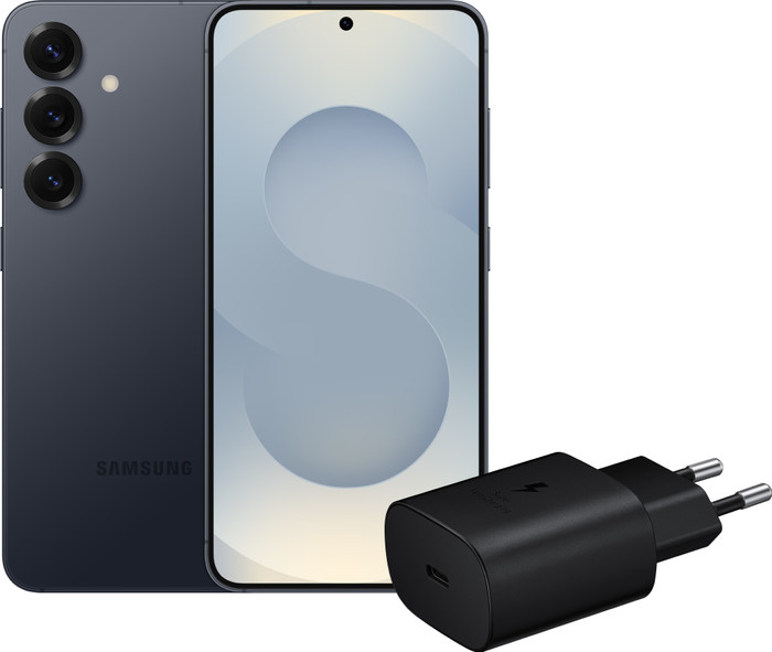 Samsung Galaxy S25 512GB Silver 5G + Samsung Charger 25W Black Main Image