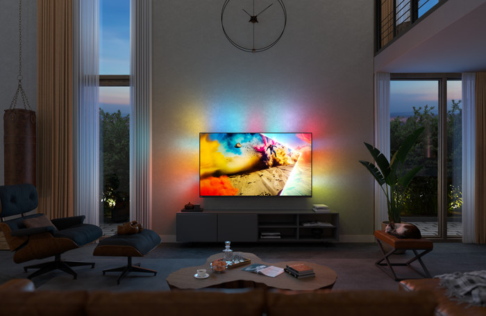 Philips Ambilight 75'' MLED950 4K (2025) product in gebruik