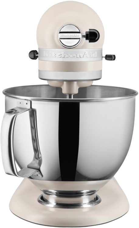 KitchenAid Artisan Mixer 5KSM125EMH White + Design Mixing Bowl Black front
