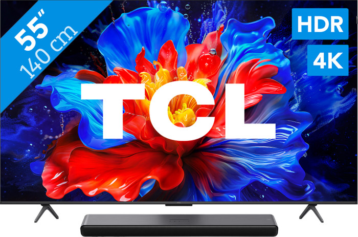 TCL 55 inches QLED P81K 4K (2025) + TCL S45H 2.0 Soundbar Main Image