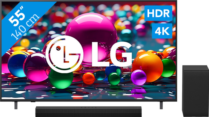 LG 55 inches Smart UA75 4K (2025) + LG DS40T Main Image