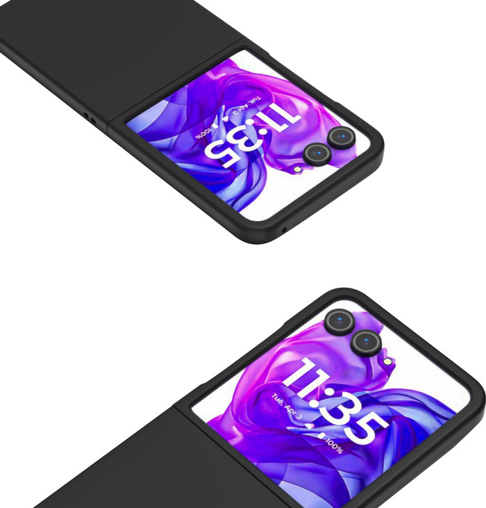 Just in Case Hard Case Motorola Razr 60 Back Cover Zwart rechterkant