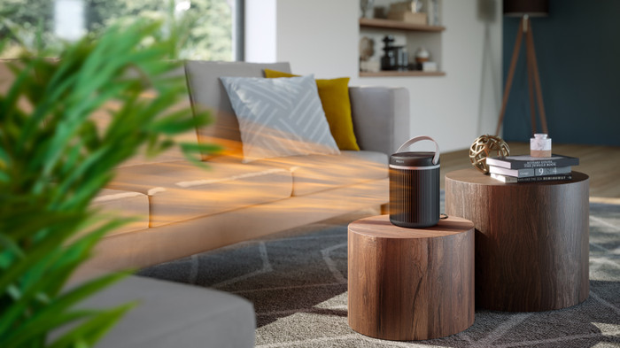 Philips Compact Ceramic Heater 3000 Series product in use
