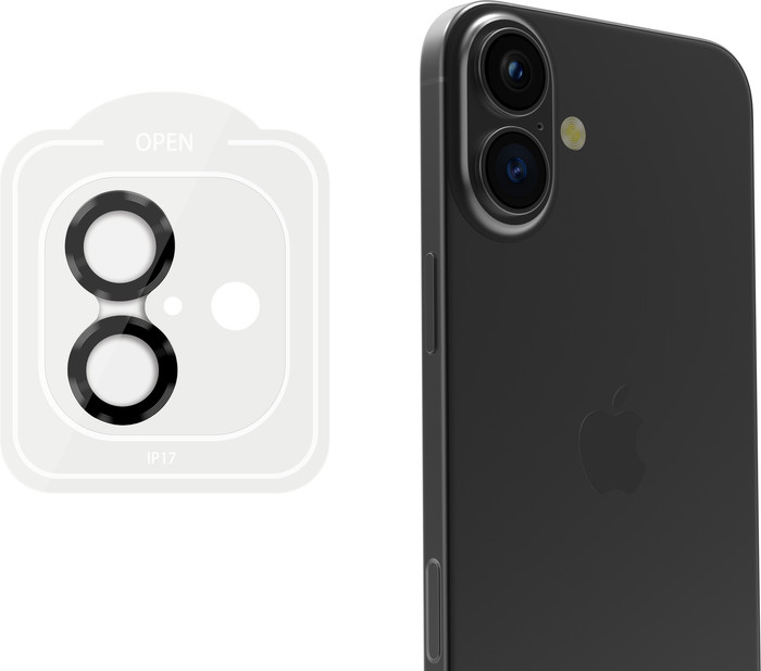 BlueBuilt Aluminium Camera Lens Protector Apple iPhone 17 Black detail