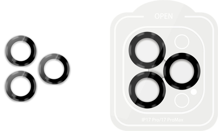 BlueBuilt Aluminium Camera Lens Protector Apple iPhone 17 Pro/17 Pro Max Black detail