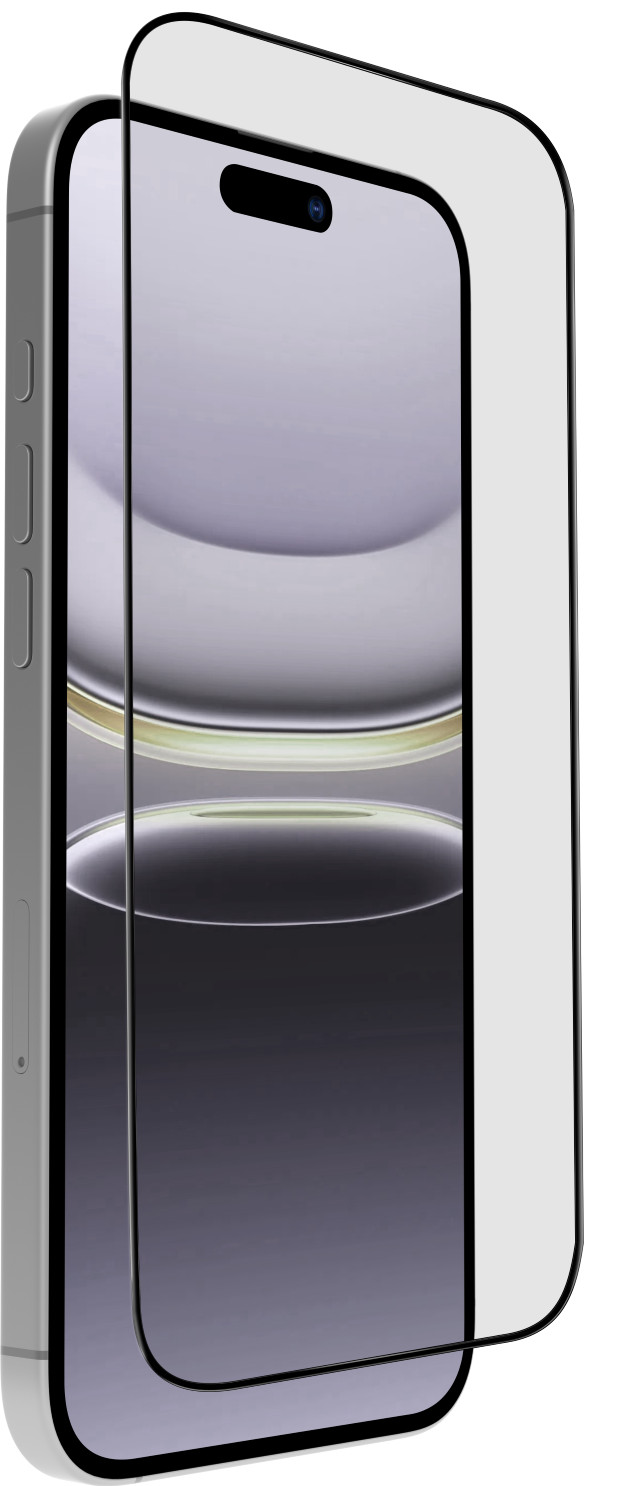 BlueBuilt Protective Back Cover iPhone 17 Transparant + BlueBuilt iPhone 17 Screenprotector Glas voorkant