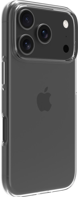 BlueBuilt Back Cover iPhone 17 Pro Transparant + BlueBuilt iPhone 17 Pro Privacy Screenprotector Glas rechterkant