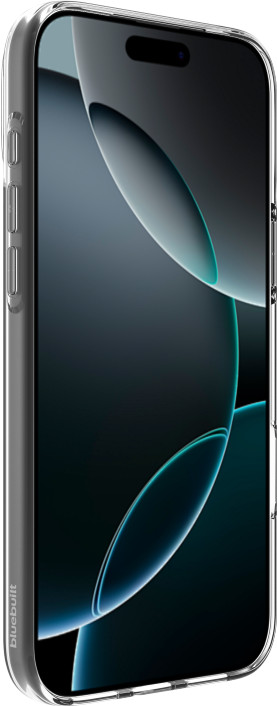 BlueBuilt Back Cover iPhone 17 Pro Max Transparant + BlueBuilt iPhone 17 Pro Max Privacy Screenprotector Glas rechterkant