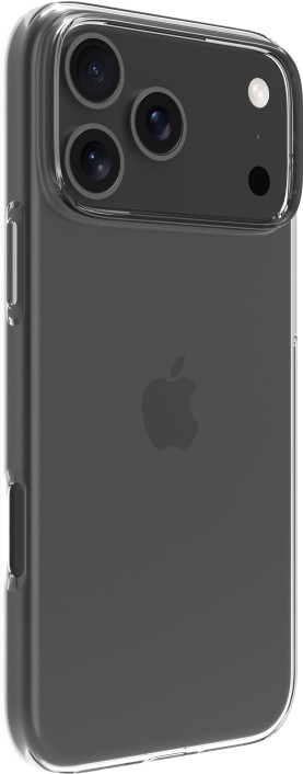 BlueBuilt Back Cover iPhone 17 Pro Max Transparant + BlueBuilt iPhone 17 Pro Max Privacy Screenprotector Glas rechterkant