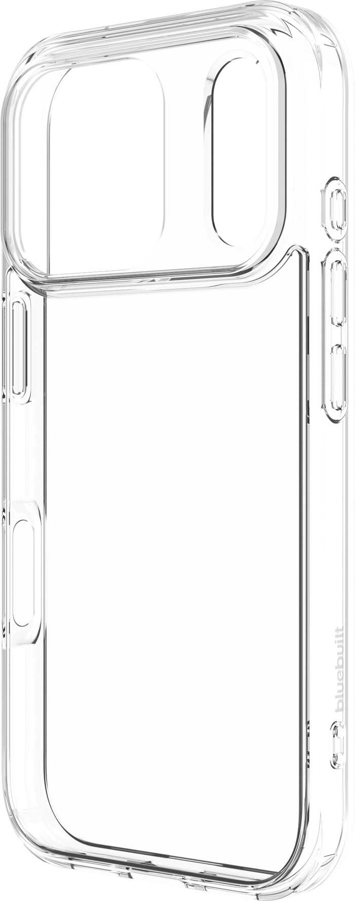 BlueBuilt Protective Back Cover iPhone 17 Pro Transparent + BlueBuilt iPhone 17 Pro Screen Protector Glass right side