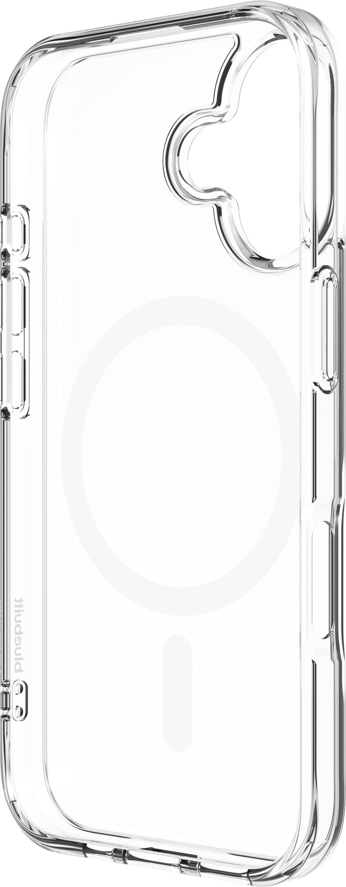 BlueBuilt Protective Back Cover met MagSafe iPhone 17 Transparant + BlueBuilt iPhone 17 Screenprotector Glas linkerkant