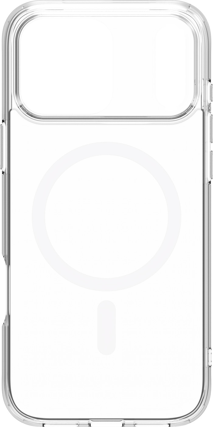 BlueBuilt Protective Back Cover with MagSafe iPhone 17 Pro Max Transparent + BlueBuilt iPhone 17 Pro Max Screen Protector Glass front