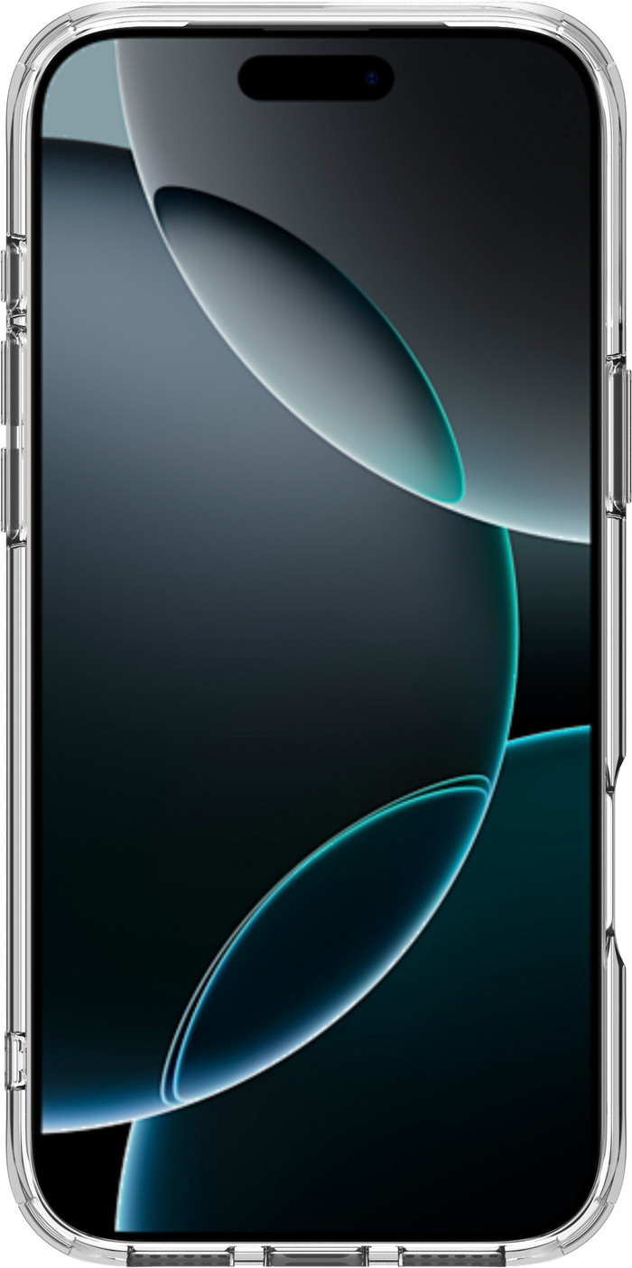 BlueBuilt Protective Back Cover with MagSafe iPhone 17 Pro Max Transparent + BlueBuilt iPhone 17 Pro Max Screen Protector Glass front