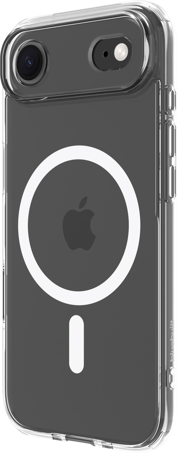 BlueBuilt Protective Back Cover MagSafe iPhone Air Transparant + Screenprotector Duo Pack rechterkant