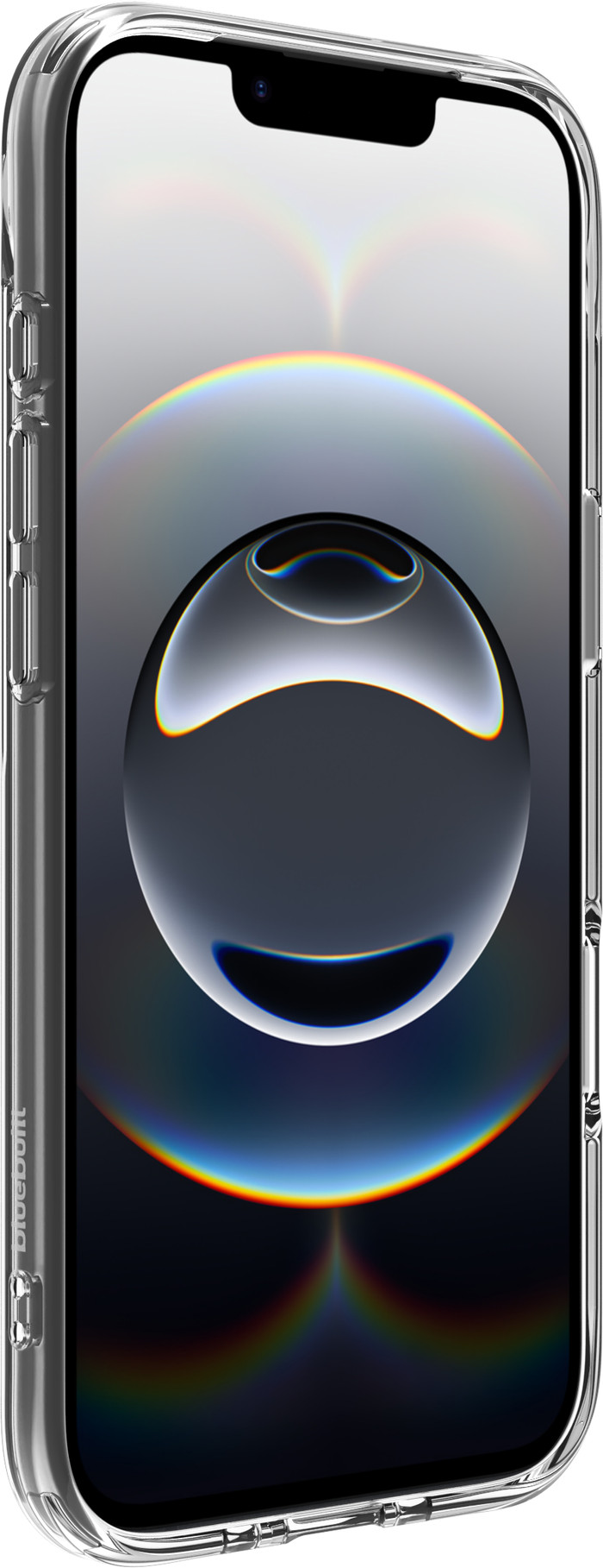 BlueBuilt Protective Back Cover MagSafe iPhone Air Transparant + Screenprotector Duo Pack rechterkant