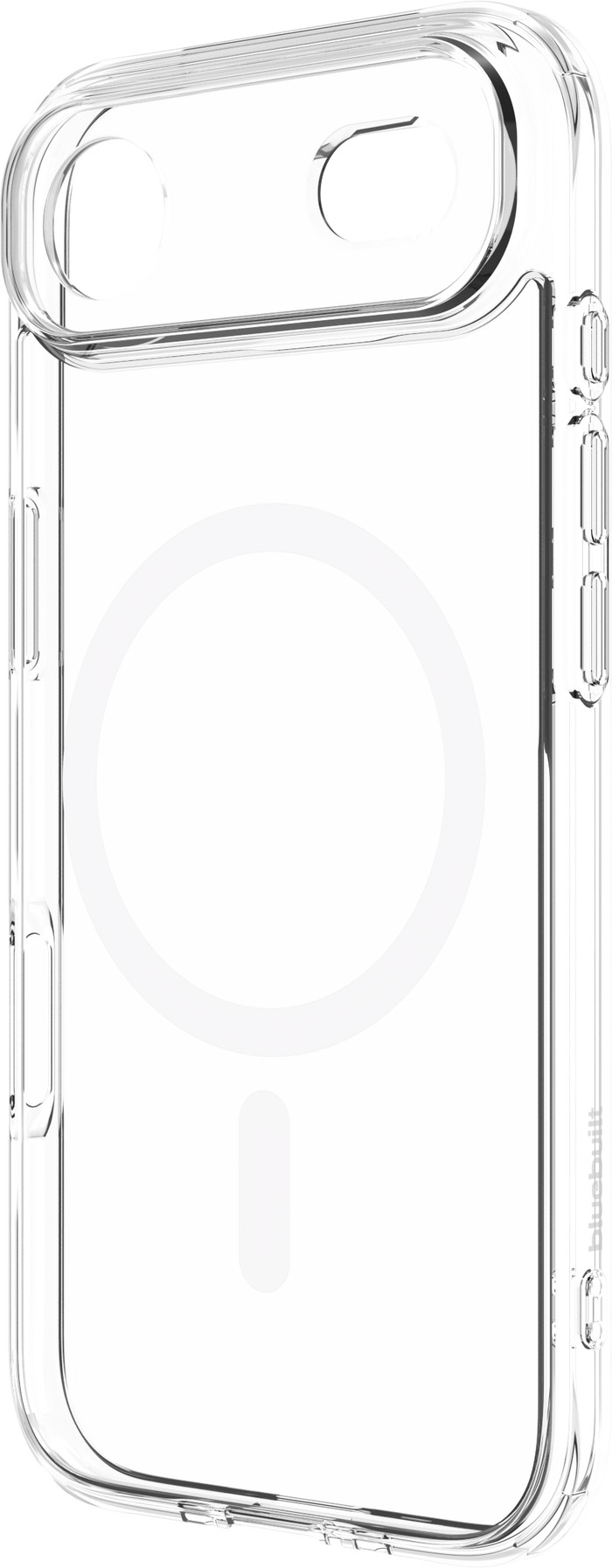 BlueBuilt Protective Back Cover MagSafe iPhone Air Transparant + Screenprotector Duo Pack rechterkant