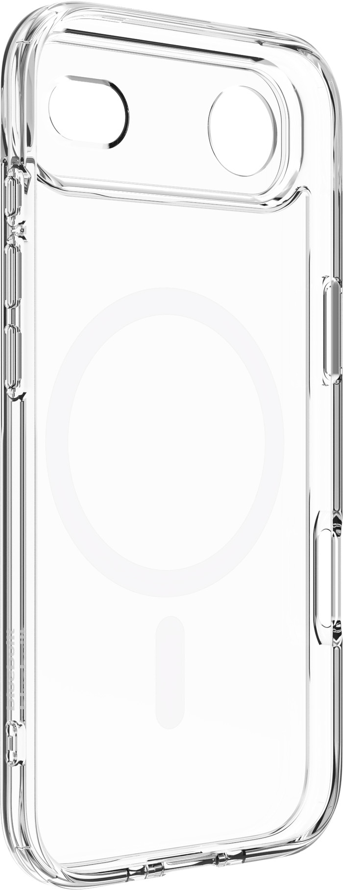 BlueBuilt Protective Back Cover MagSafe iPhone Air Transparant + Screenprotector Duo Pack rechterkant