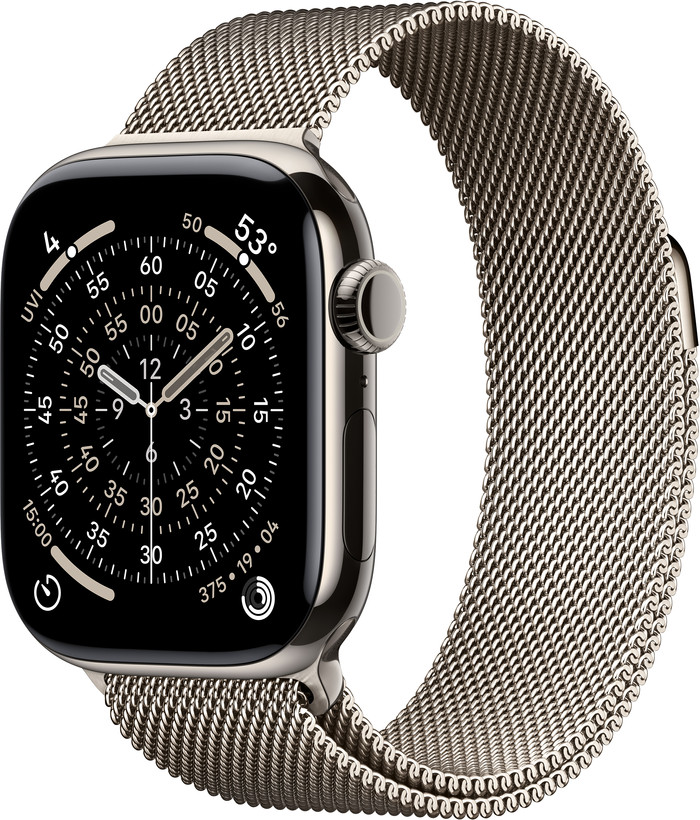 Apple Watch Series 11 Cellular 42mm Titanium  Natural Milanese Band Main Image
