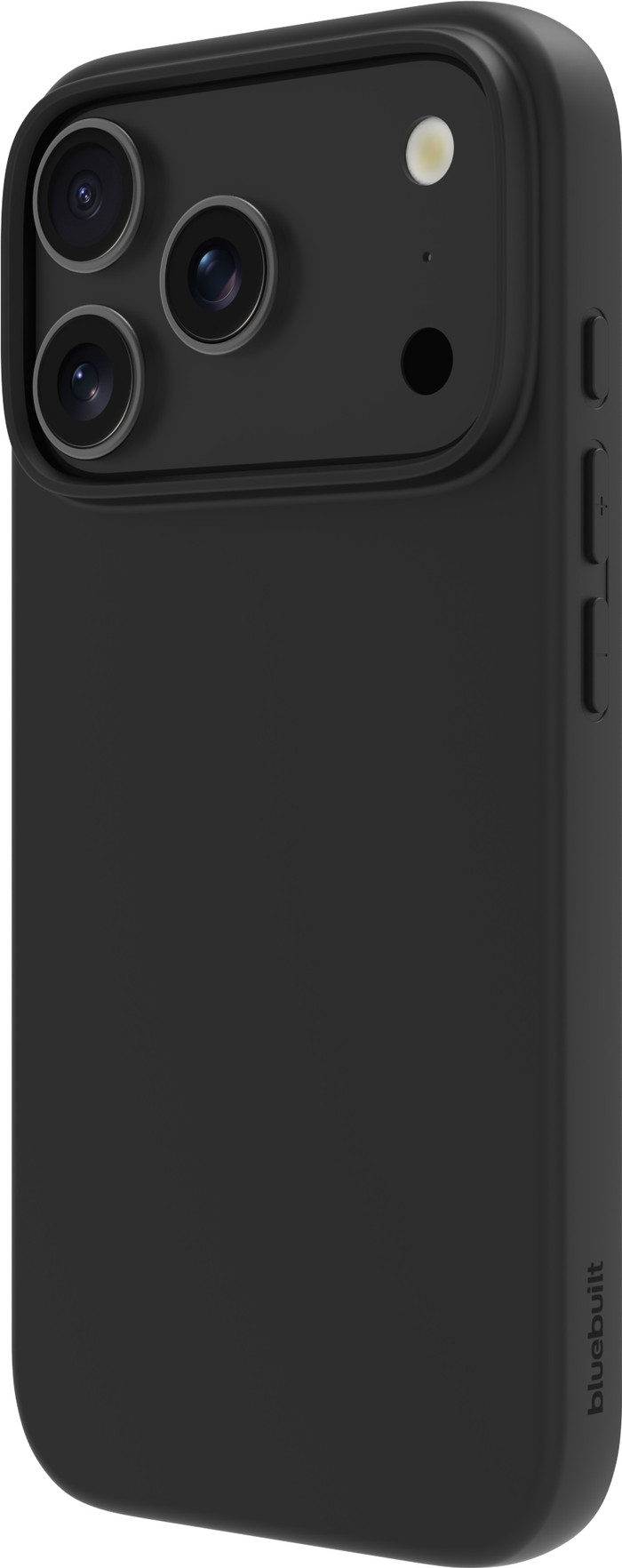 BlueBuilt Protective Cover MagSafe iPhone 17 Pro Black + Privacy Screenprotector Duo Pack rechterkant