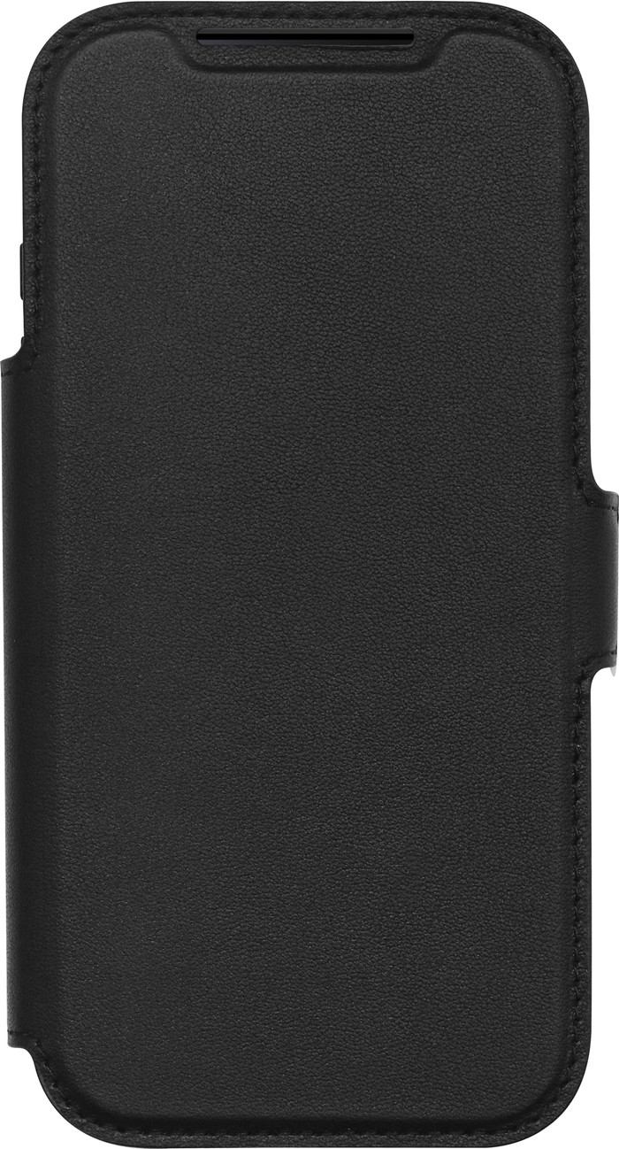 BlueBuilt Apple iPhone 17 Pro Book Case Leather Black + BlueBuilt iPhone 17 Pro Screen Protector Glass front